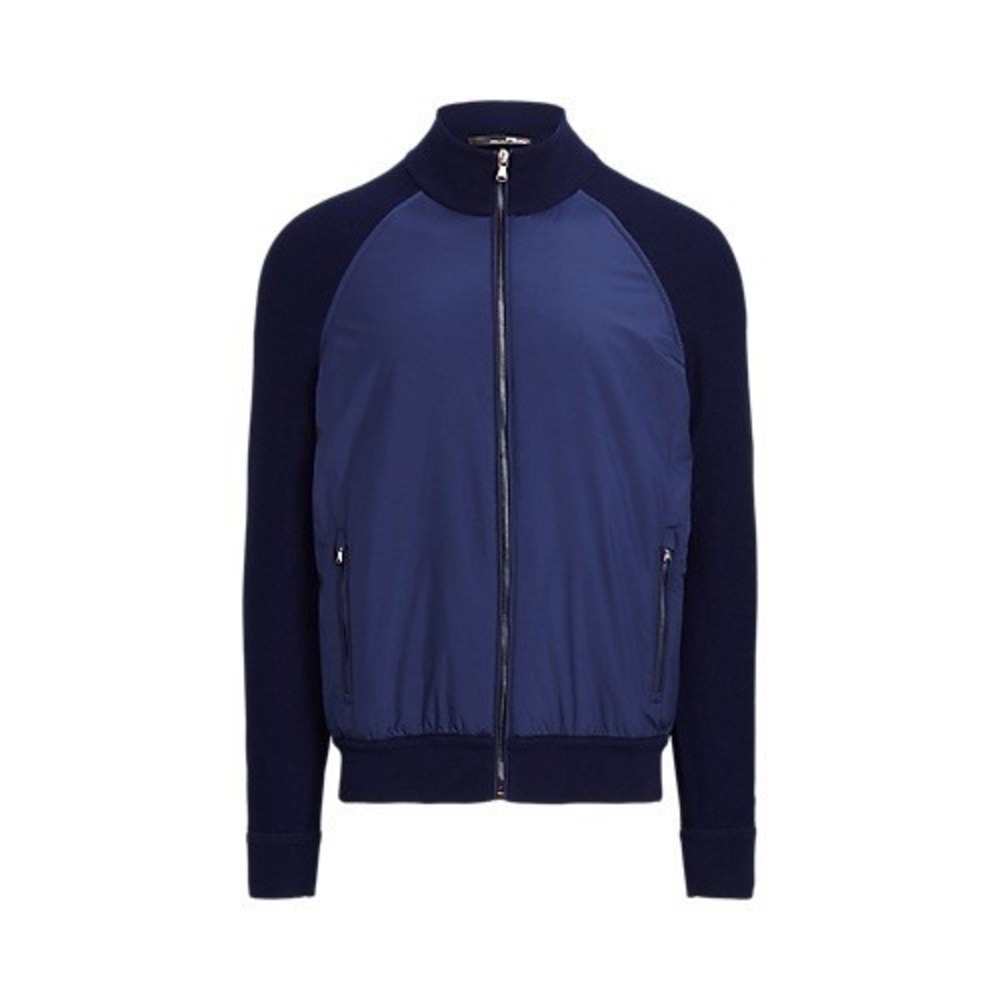 Men's MEDIUM RLX Ralph Lauren Hybrid Zip Sweater Golf Navy Jacket Primaloft $298